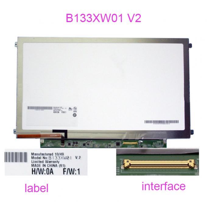 1366x768 13,3 Duimlcd Vertoningscomité Vervanging de SPELD van B133XW01 V 2 LVDS 40